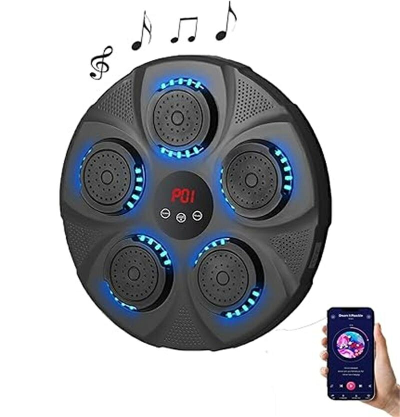 快い音ボクシング器械 快い音ボクシング 【2025新取り立て版快い音ボクシング器械】笛竹ボクシング器械 Bluetooth スマートリズムボクシングマシーン ボクシング LED点火装置 飾りつけ 快い音ボクシング機 ABS原料品 止ん事無い延性のある性と耐久性 40*40