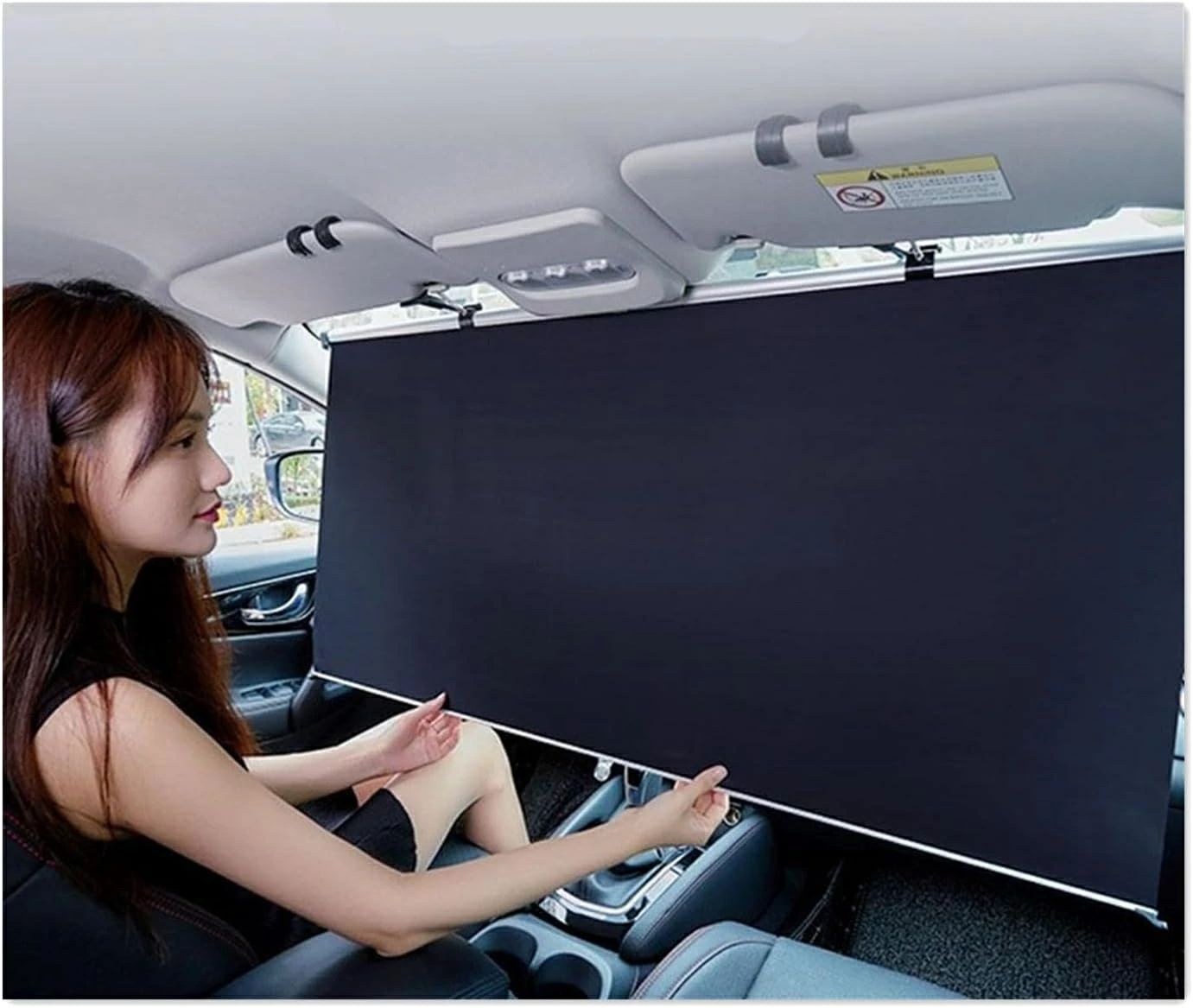【2025年最新版】車用 サンシェード ロールスクリーン 自動巻き上げ 常時取付型 フロント用 UVカット 遮熱 遮光 ハリアー対応 車中泊 ワンタッチ設置 中型車 おしゃれ目隠し(アルミ製・日差し対策)|TPジュエリーshop店