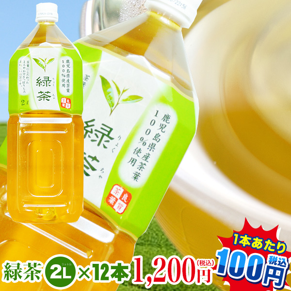 【お茶 ペットボトル 2l 】緑茶2L&times;12本鹿児島産茶葉100％使用　トライアルカンパニープライベートブランド　お茶｜ペットボトル |