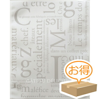 福助工業 カマス袋 GT(透明タイプ） No.3洋柄ホワイト（1ケース4000枚）