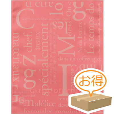 福助工業 カマス袋 GT(透明タイプ） No.3洋柄ピンク（1ケース4000枚）