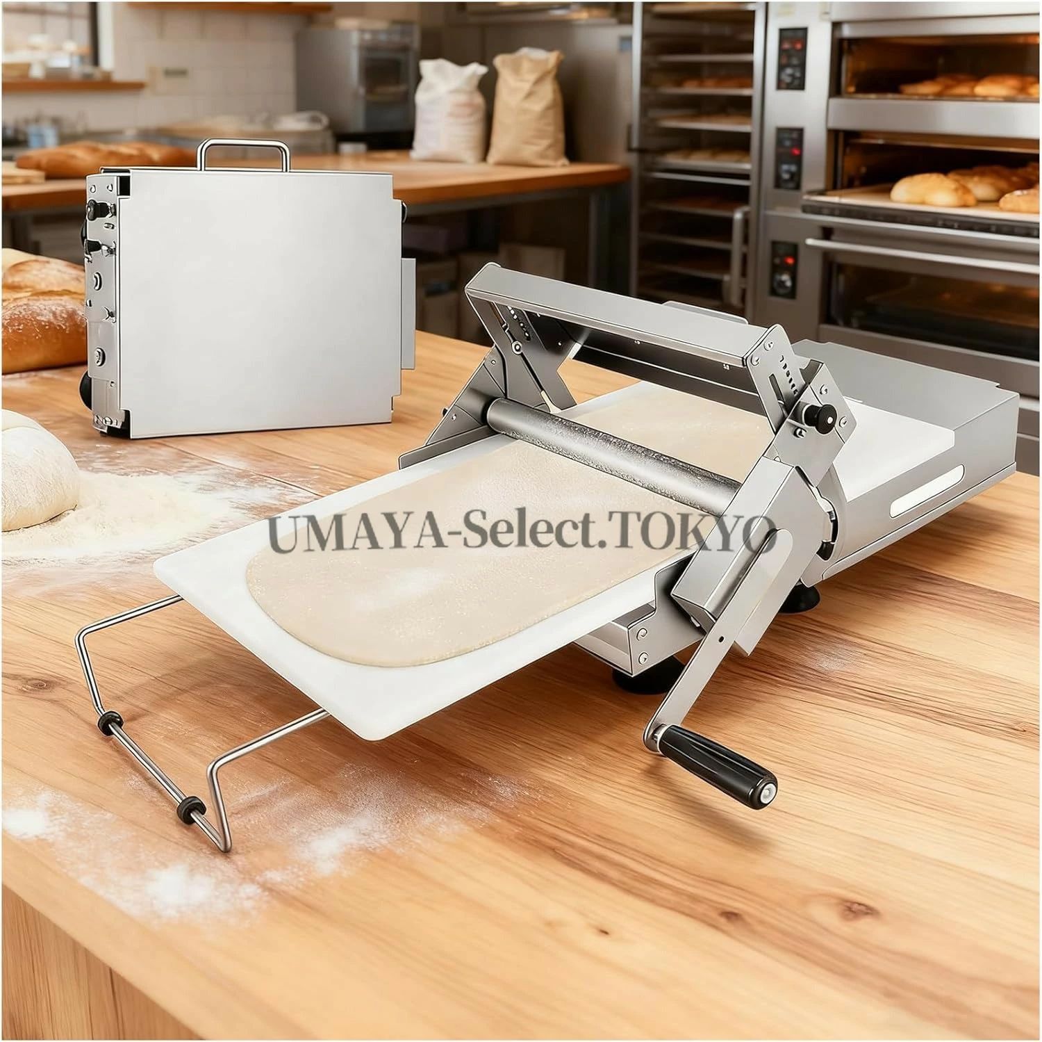 手動生地シーター 折りたたみ 厚さ0-25mm調節 90&times;40cm ノンスティック 家庭用 業務用 ベーカリー｜JJ STORE店