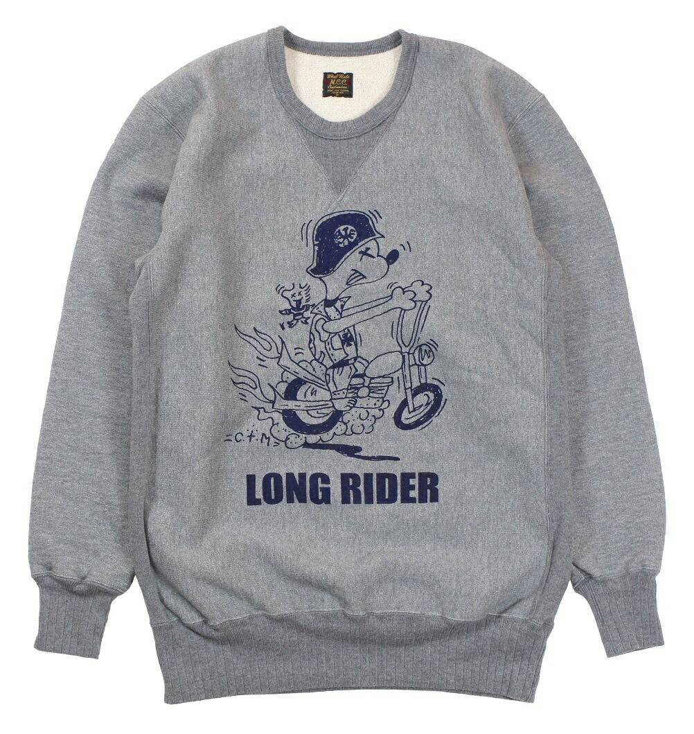WESTRIDE [-HEAVY WEIGHT FRONT V SWEAT：LONG WAY- H.GRY size.36,38,40,42,44]