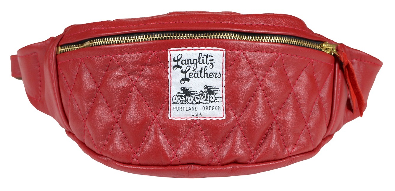 卓越 Langlitz Leathers -別注 Padded Inside Pocket Waist Bag- RED