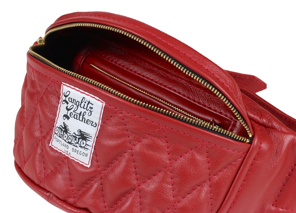 卓越 Langlitz Leathers -別注 Padded Inside Pocket Waist Bag- RED