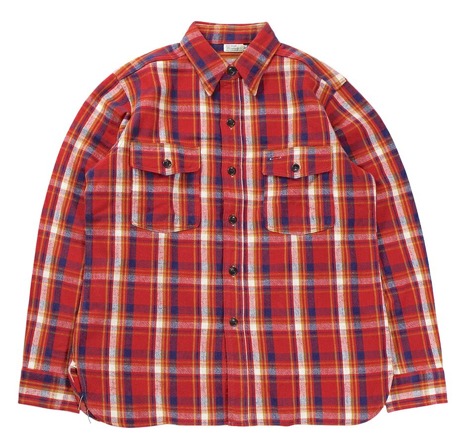 WAREHOUSE & CO. ["Lot 3022 FLANNEL SHIRTS WITH CHINSTRAP G柄 ONE WASH" レッド size.36,38,40,42]｜TRACK 店 20,697円