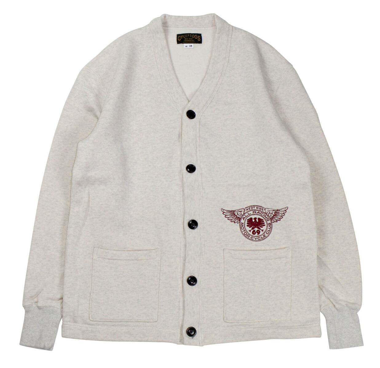WEST RIDEストライプ ウールカーディガン サイズ38 L〜XL WEST RIDEストライプ ウールカーディガン サイズ38 L〜XL