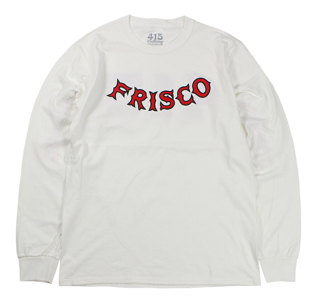 415 CLOTHING [-L/S TEE- WHT size.M,L,XL,XXL] トップス-Tシャツ・カットソー-メンズファッション