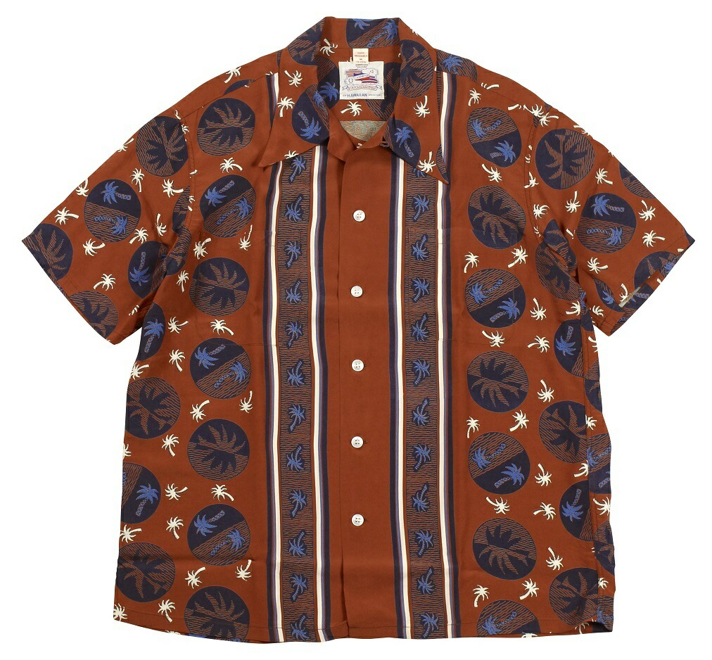 芸能人愛用 カジュアルシャツ Palm Duke S Kahanamoku Duke Tree Size S M L Xl Xxl Brown Dk334 Www Dgb Gov Bf