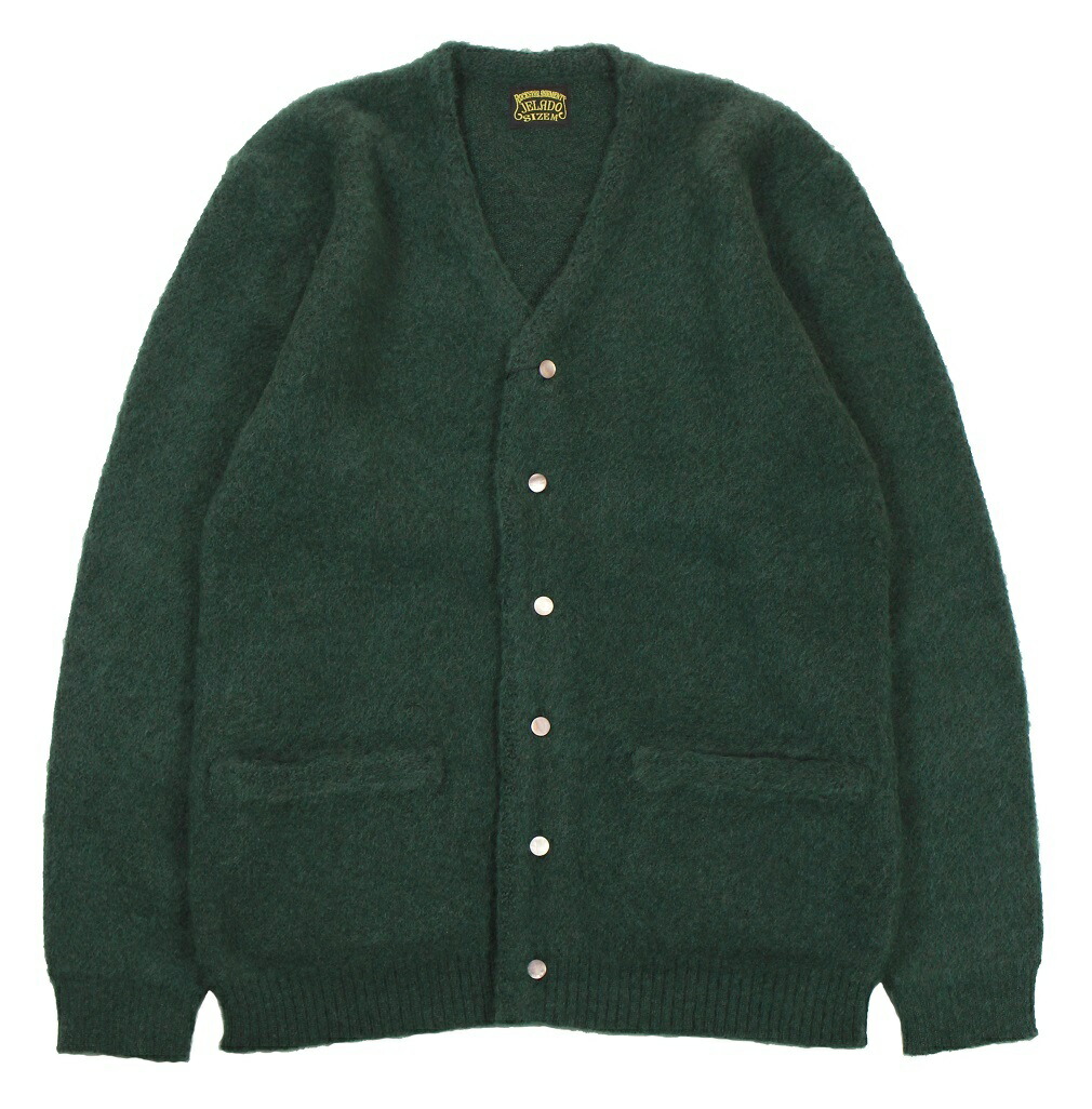 Kinema モヘア混カーディガン Khaki Lサイズ 今の季節にはゲロ暑いモヘアカーディガンをきて中野で一杯呑んだら眠気