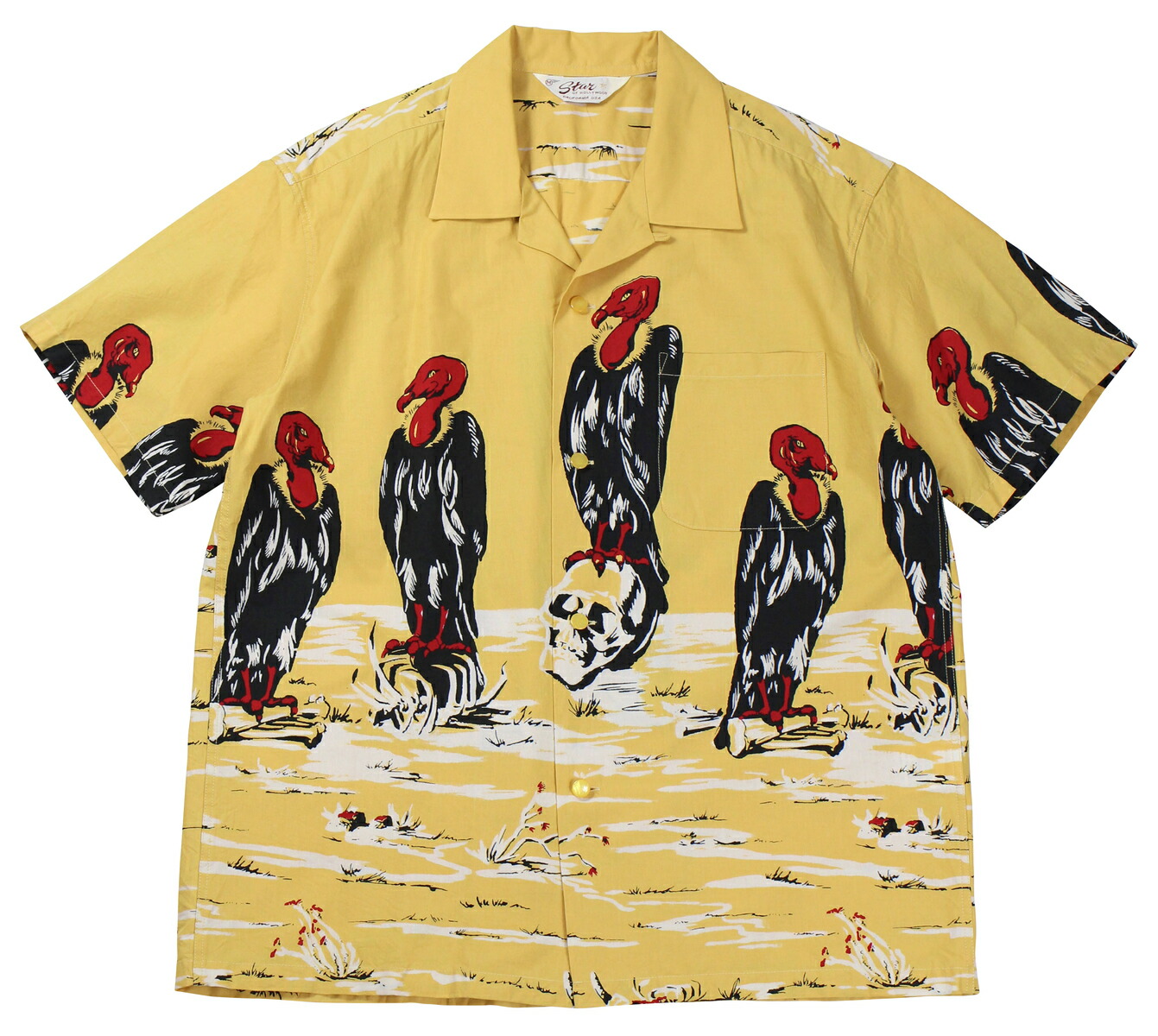 STAR OF HOLLYWOOD [-CONDOR- Open Shirts SH38120 YELLOW size.S,M,L,XL]