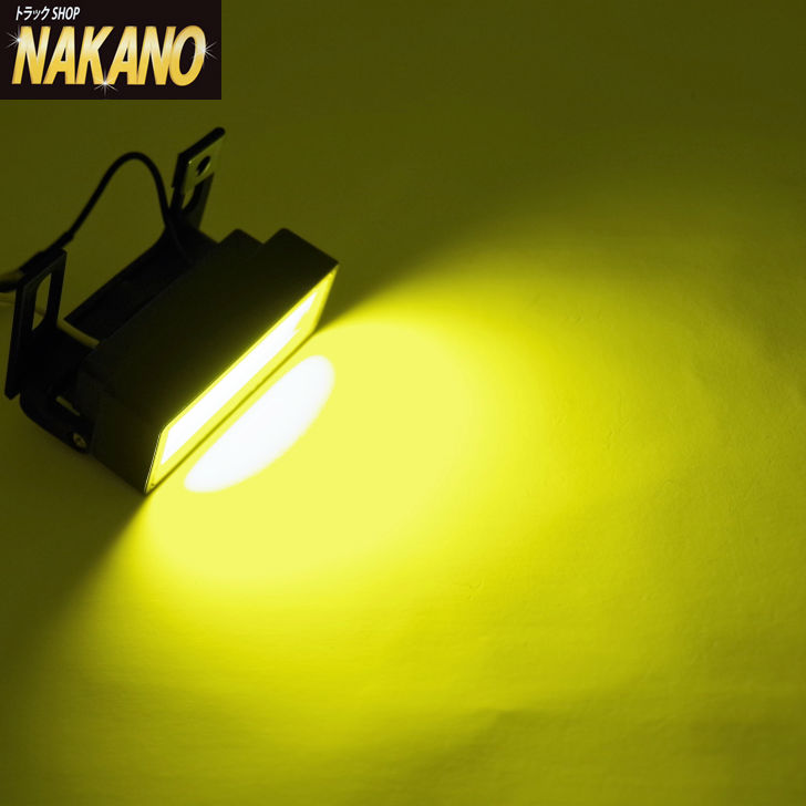 【閃光ダウンライト アングル DC 12V/24V共用(イエロー/黄色)】上下左右の角度調整機能付き！影のない均一でムラのないLED光が地面を 明るく照らします マーカーランプ共締めタイプ ヤック/YAC/CE-431/兼用/トラック/軽トラック/面発光/LEDダウンライト ...
