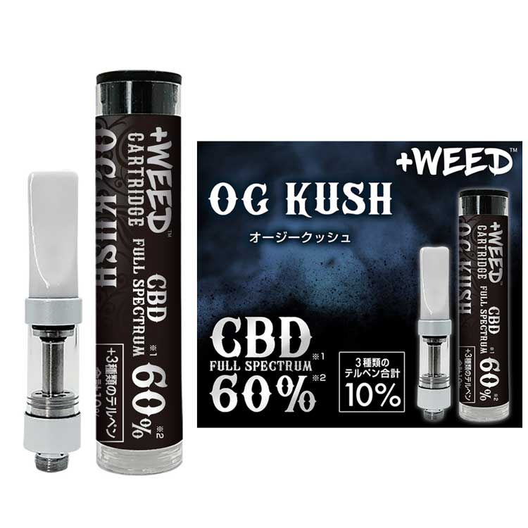【楽天市場】プラスウィード カートリッジ CBDフルスぺクトラム 60 オージークッシュ（1本） +WEED：トライコレクション
