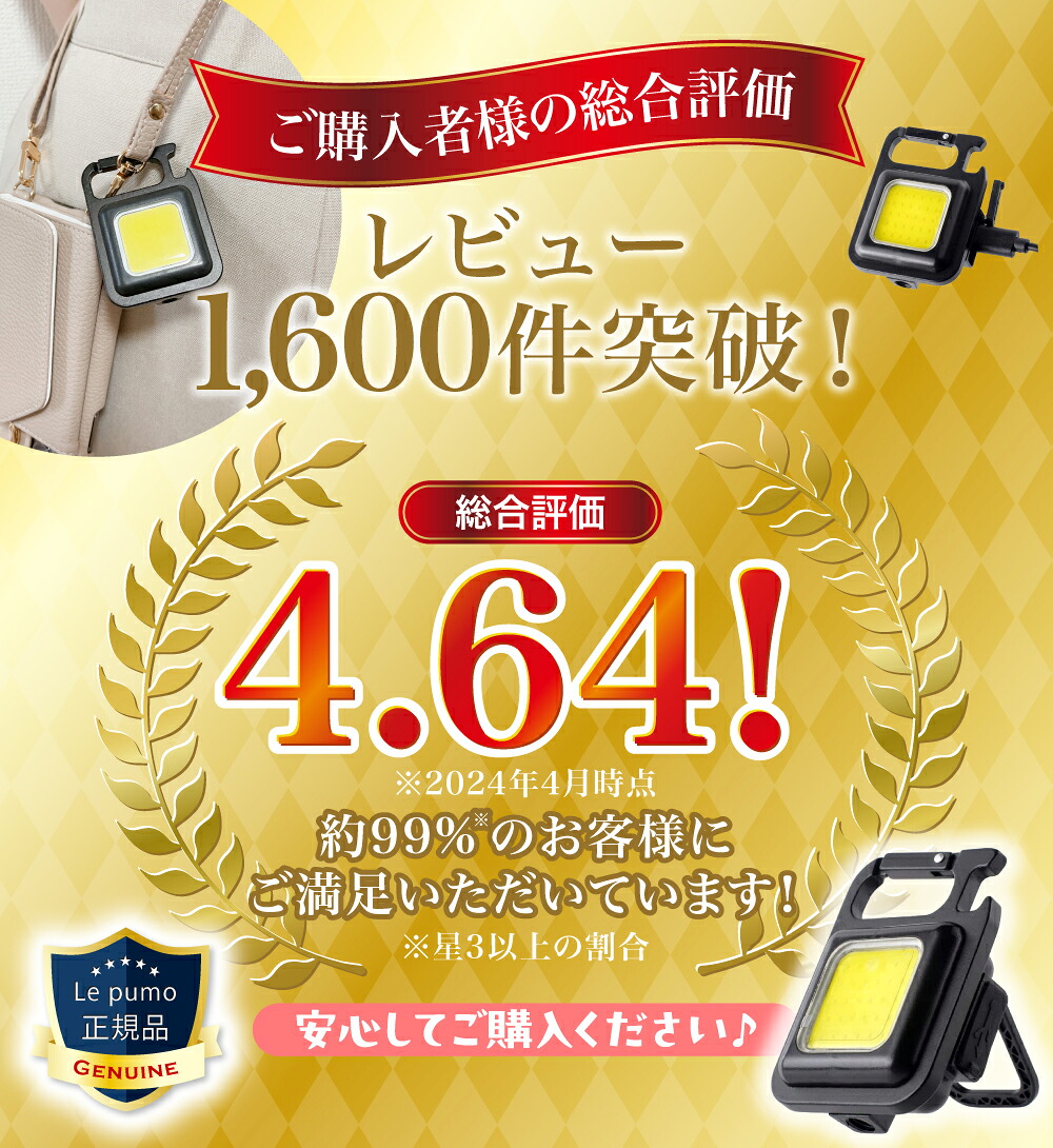 COB LEDハンディライト USB Type-C充電 マグネット付き（3枚目）