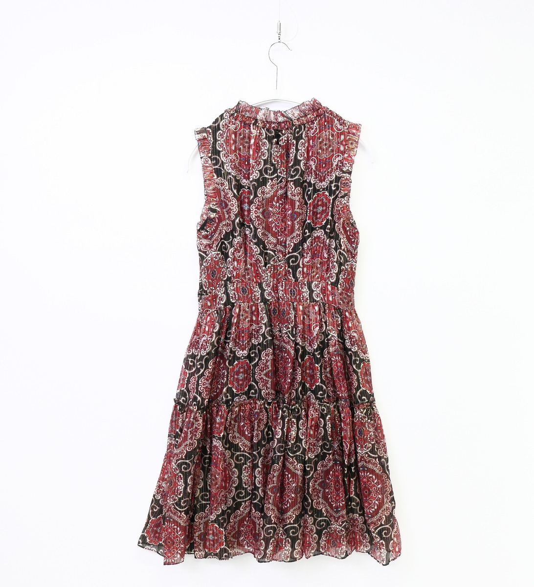 Web限定 美品 Kate Spade New York ケイトスペード Medallion Metallic Dress メダリオンメタリックドレス ワンピース レディース サイズ2 レッド系 ラメ ブランド古着 中古 Gh1277 トレード店 人気no 1 本体 Erieshoresag Org