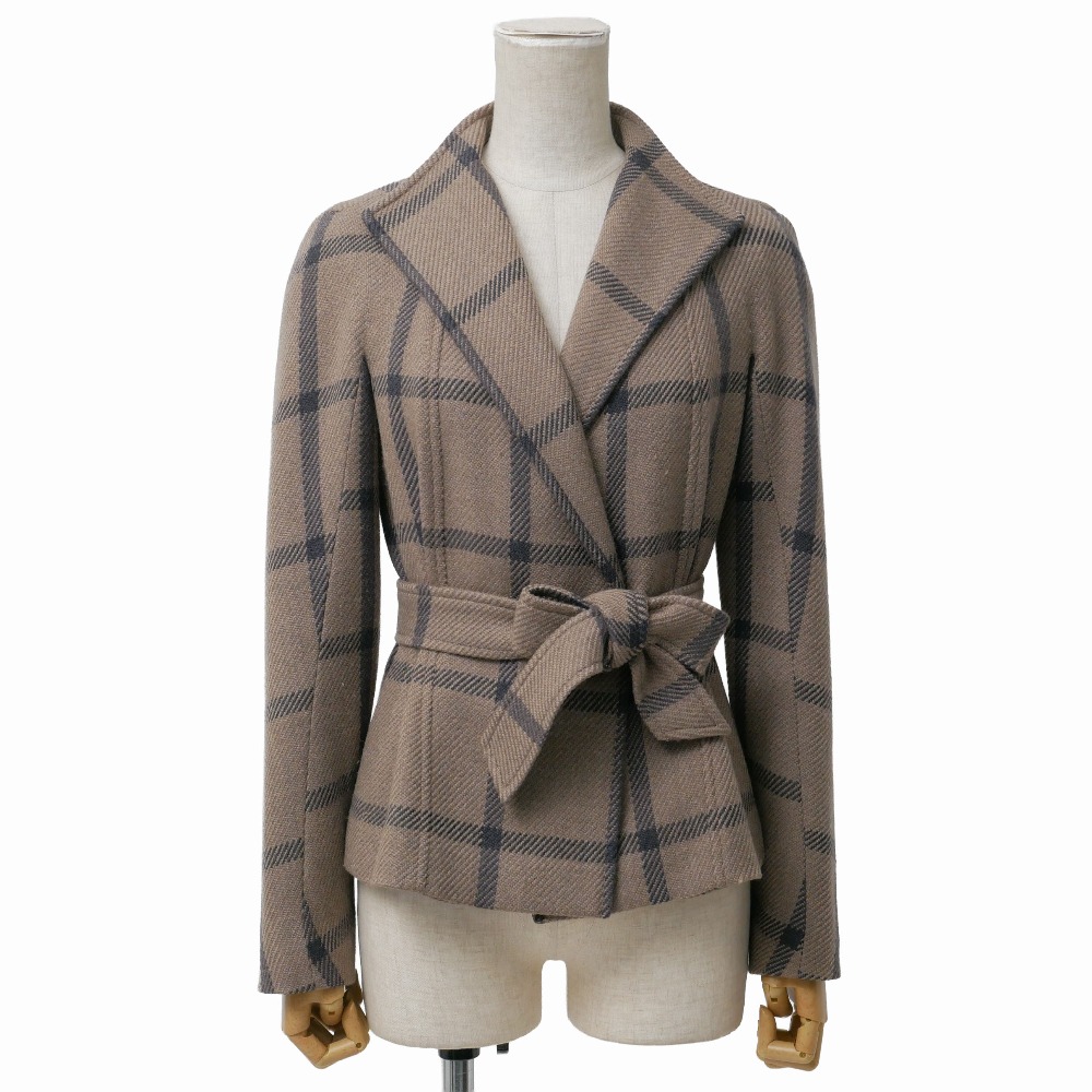 MAX MARA マックスマーラ 上衣 大きさ38 呼びりんテッド上衣 白引き舟 イタリア製 ブランド名古着【中古】RA9639