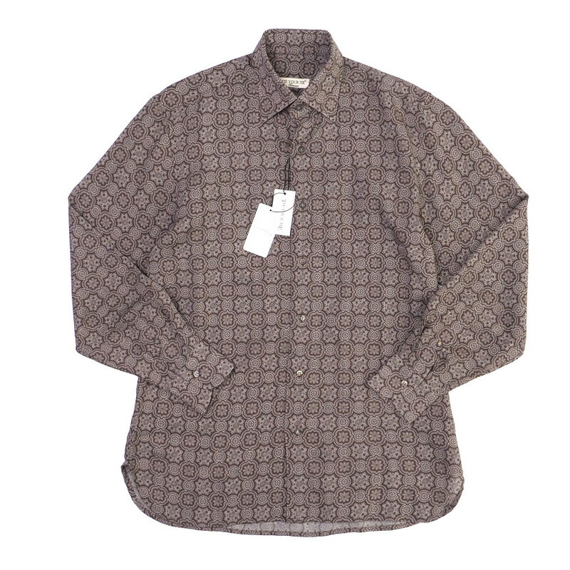 ■未使用品■TIE YOUR TIE タイユアタイ 長袖シャツ サイズ39　15 1/2 総柄 イタリア製 20221228/GM1939 11,506円