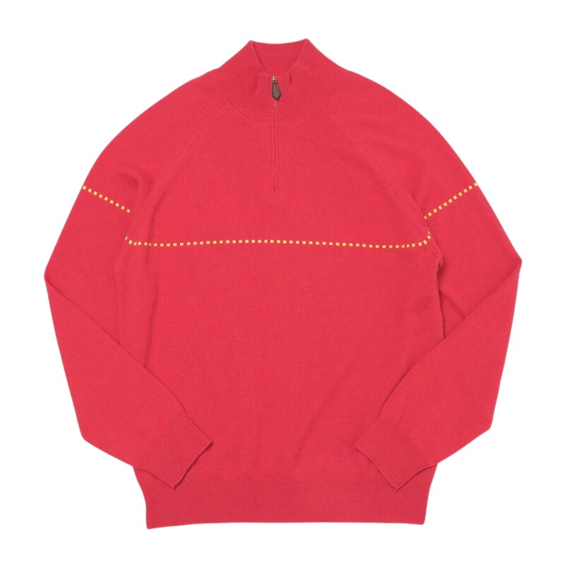 ＨＥＲＭＥＳ　ニット　半袖　タートルネック　赤ライン　ＭＥサイズ 中古・古着通販】HERMES (エルメス) 半袖ニット オレンジ サイズ