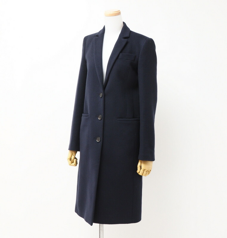 【大売り出し】■美品■GUCCI グッチ 厚地の外套 大きさ36 羊毛 チェスターコート シングル乳ぶさ イタリア製 ブランド名古着【中古】20231031/GO6523