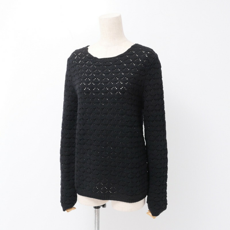 コムデギャルソン　ファー襟付きニット　コムコム　Sサイズ　タグ付き　最終お値下げ コムデギャルソン ファー襟付きニット コムコム Sサイズ タグ付き