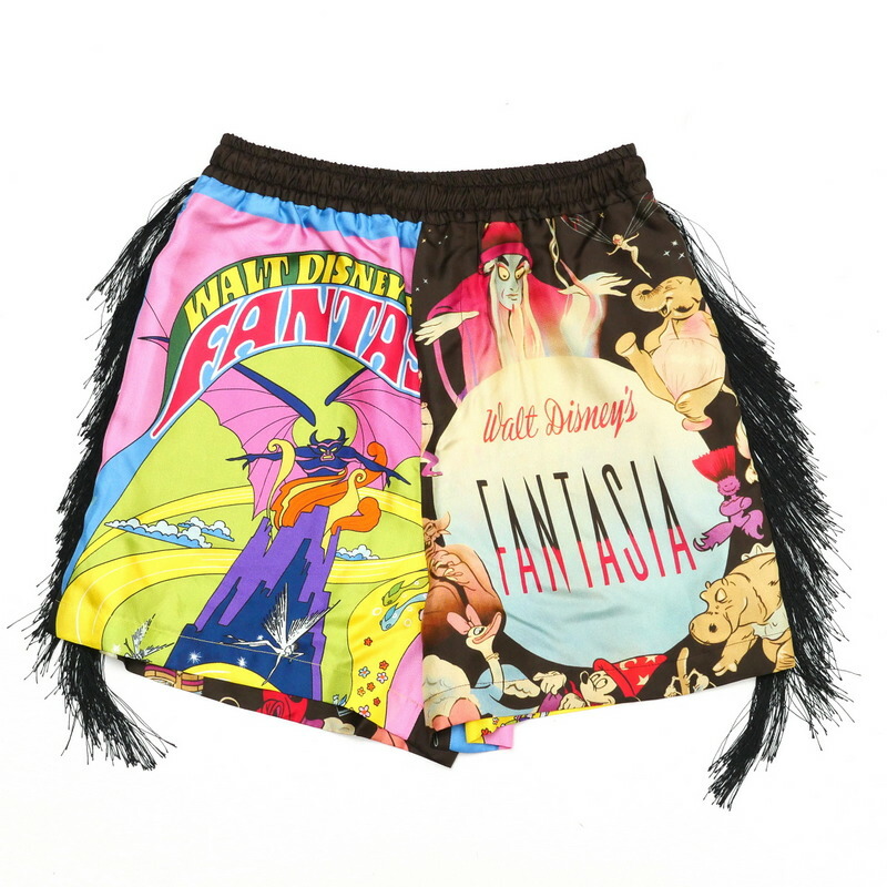 ■美品■2022SS■Stella McCartney × Disney ステラマッカートニー × ディズニー ショートパンツ サイズXXS Fantasia ファンタジア シルクパンツ フリンジ ブランド古着【中古】20240614/RA0022|トレード店