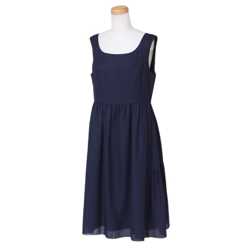 ■美品■FOXEY NEW YORK フォクシー ニューヨーク ワンピース サイズ40 ギャザードレス ノースリーブワンピース ブランド古着【中古】20240829/RA0965 16,245円