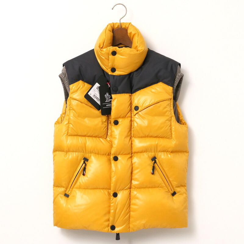 【プライスダウン】■美品■MONCLER モンクレール PORIS ダウンベスト サイズ0 MONCLER GRENOBLE モンクレール グルノーブル ダウンジャケット ナイロン イエロー ブランド古着【中古】20240913/RA1101|トレード店