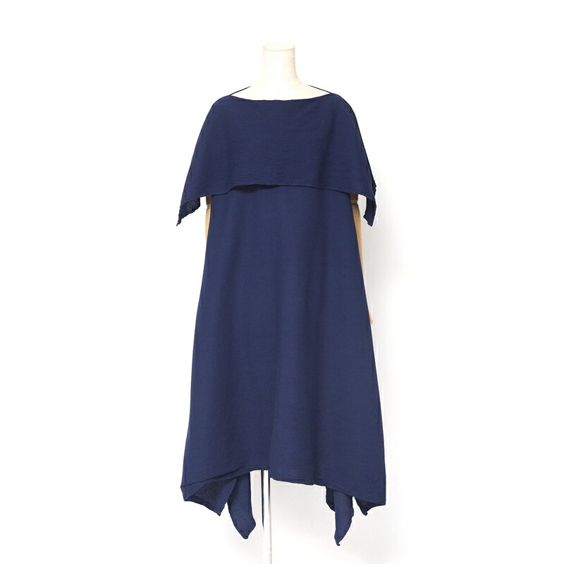 【プライスダウン】■美品■ISSEY MIYAKE イッセイミヤケ ワンピース サイズ2 ボートネック イレギュラーヘム コットン100%【おすすめ】 ブランド古着【中古】20241007/RA1518|トレード店