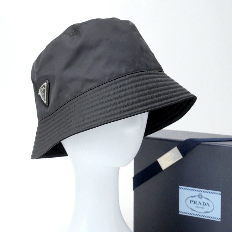 美品　PRADA プラダ　ナイロン　バケットハット　ブラック　2HC137 楽天市場】プラダ PRADA バケットハット ブラック 2hc137 2dmi