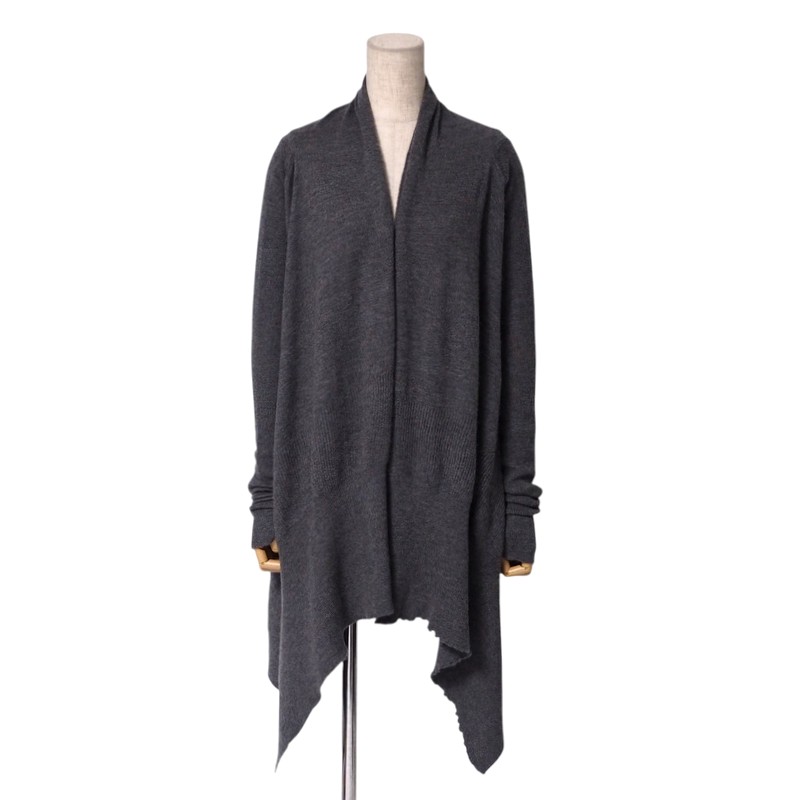 Rick Owens - Rick Owens リックオウエンス 2006AW アルパカウール ドレープニットカーディガン RO 1617 チャコールグレー XS Rick Owens - Rick Owens リックオウエンス 2006AW アルパカ
