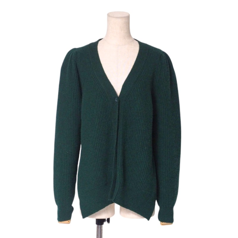 Drawer ドゥロワー　カシミヤ　リブ　ポケット　カーディガン　ニット　M Drawer ドゥロワー カシミヤ リブ ポケット カーディガン ニット M