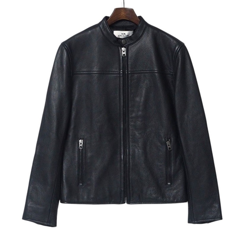 COACH シングルライダースジャケット S 黒 COACH コーチ レザー シングル ライダース ジャケット ブラック