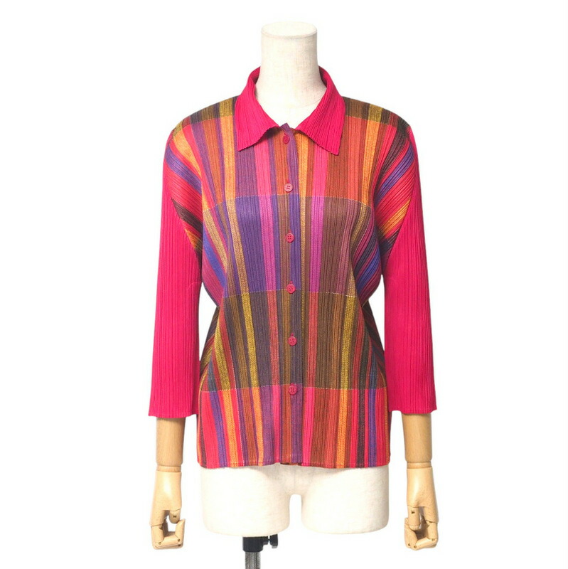 PLEATS PLEASE ISSEY MIYAKE プリーツプリーズ イッセイミヤケ 長袖シャツ サイズ4 七分袖 ブランド古着【中古】20250214/RA3341｜トレード店 20,424円