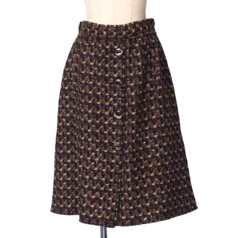 ■美品■DOLCE&GABBANA ドルチェアンドガッバーナ スカート サイズ42 フレアスカート ウール コットン フリンジ イタリア製 ブランド古着【中古】20250227/RA3592｜トレード店