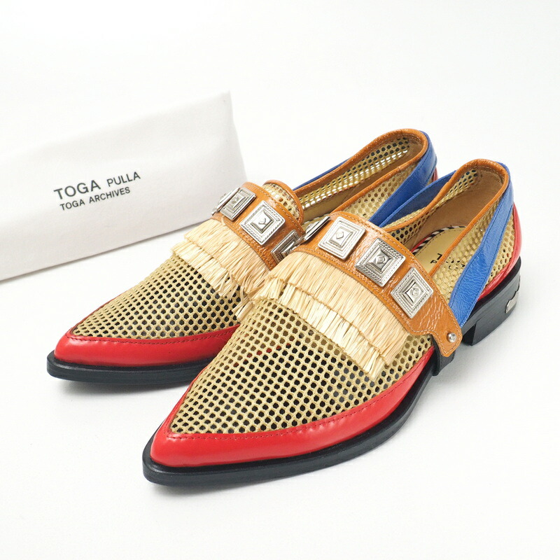 ✨人気✨TOGA PULLA トーガプルラ ローファー 革靴 フリンジ 24cm TOGA PULLA（トーガ プルラ） トーガ プルラ ビット ローファー AJ1300