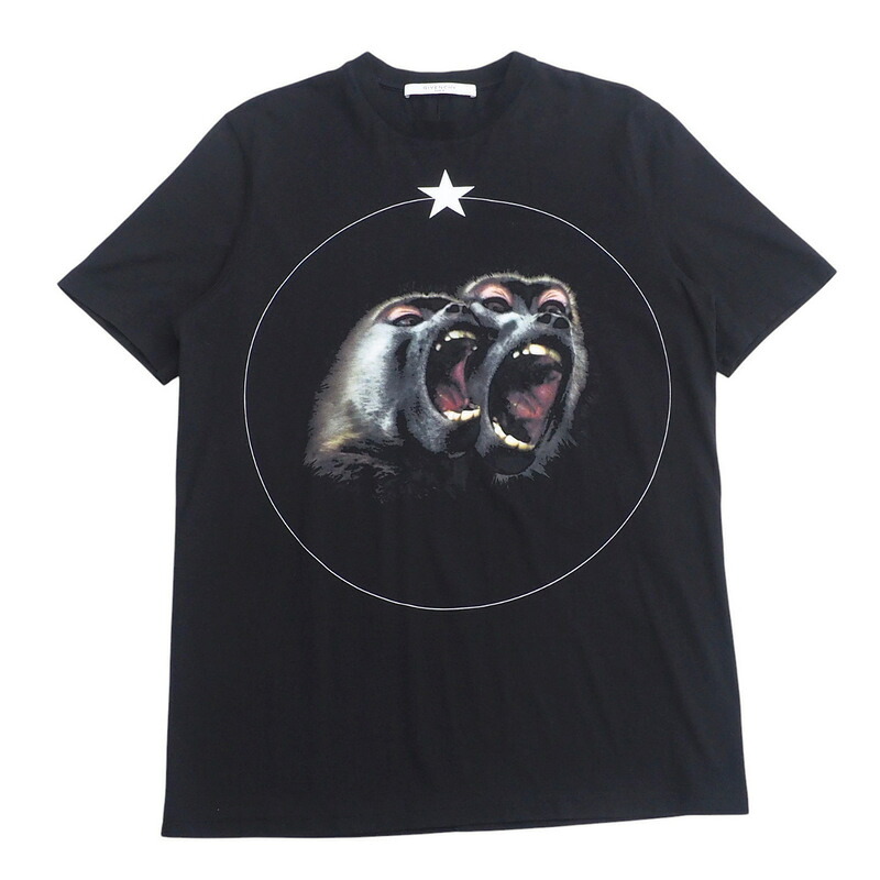 GIVENCHY ジバンシィ 半袖Ｔシャツ サイズXS Monkey Brothers モンキーブラザーズ プリント Riccardo Tisci リカルドティッシ ブランド古着【中古】20250321/RA3850