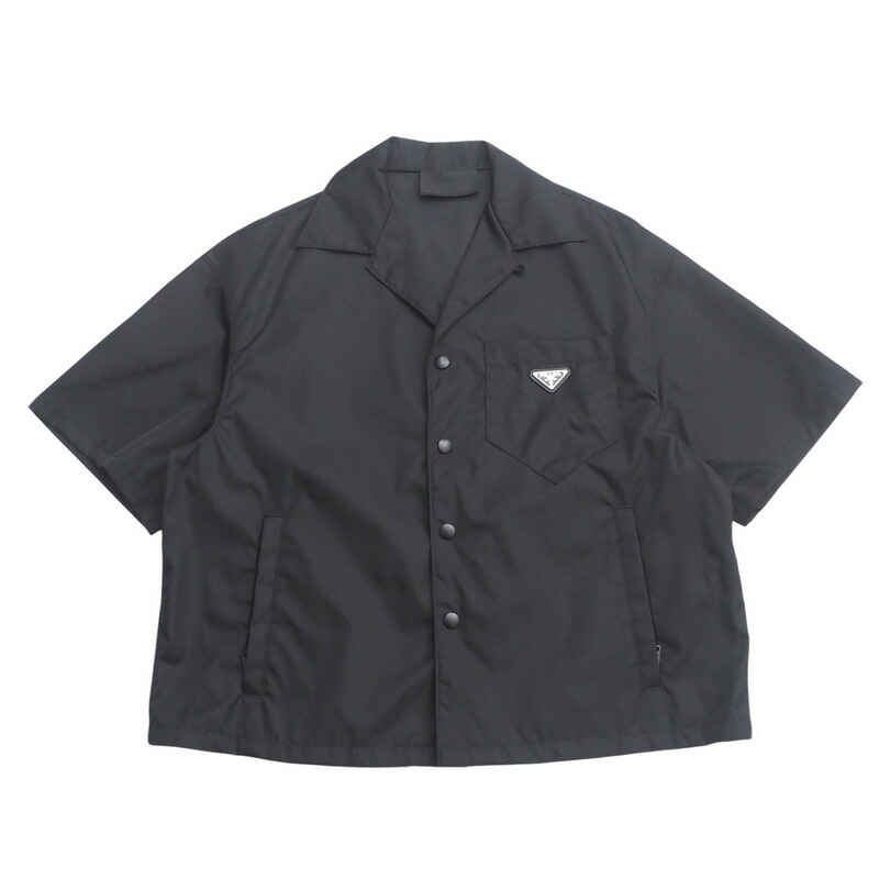 PRADA プラダ Re-Nylon 半袖シャツ PRADA 半袖 シャツ SC449 1WQ8 Re－Nylon メタルロゴ(505957452