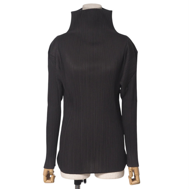 ISSEY MIYAKE イッセイミヤケ カットソー サイズM プリーツ ハイネック 長袖 ブランド古着【中古】20250402/RA4053｜トレード店