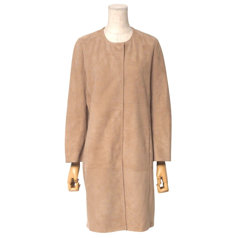 Max Mara 高級スエードノーカラージャケット マックスマーラ 楽天市場】【マックス マーラ】Max mara バイカラー スエード切替