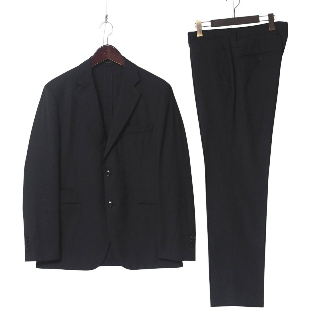 【未使用級】HERMES/エルメス　スーツセットアップ　ウール×シルク　ブラック 楽天市場】【中古】 美品 エルメス HERMES 現行タグ シルクウール