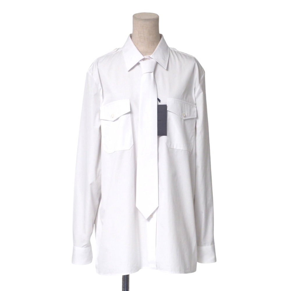 ■美品■2024SS■PRADA プラダ 長袖シャツ サイズ44 ブランド古着【中古】20250403/RA3969|トレード店