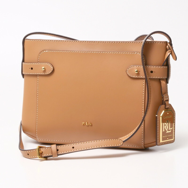 Ralph Lauren ラルフローレン 本革 巾着ショルダーバッグブラウン美品 レディース] ヴィンテージ ラルフローレン 巾着ショルダーバッグ