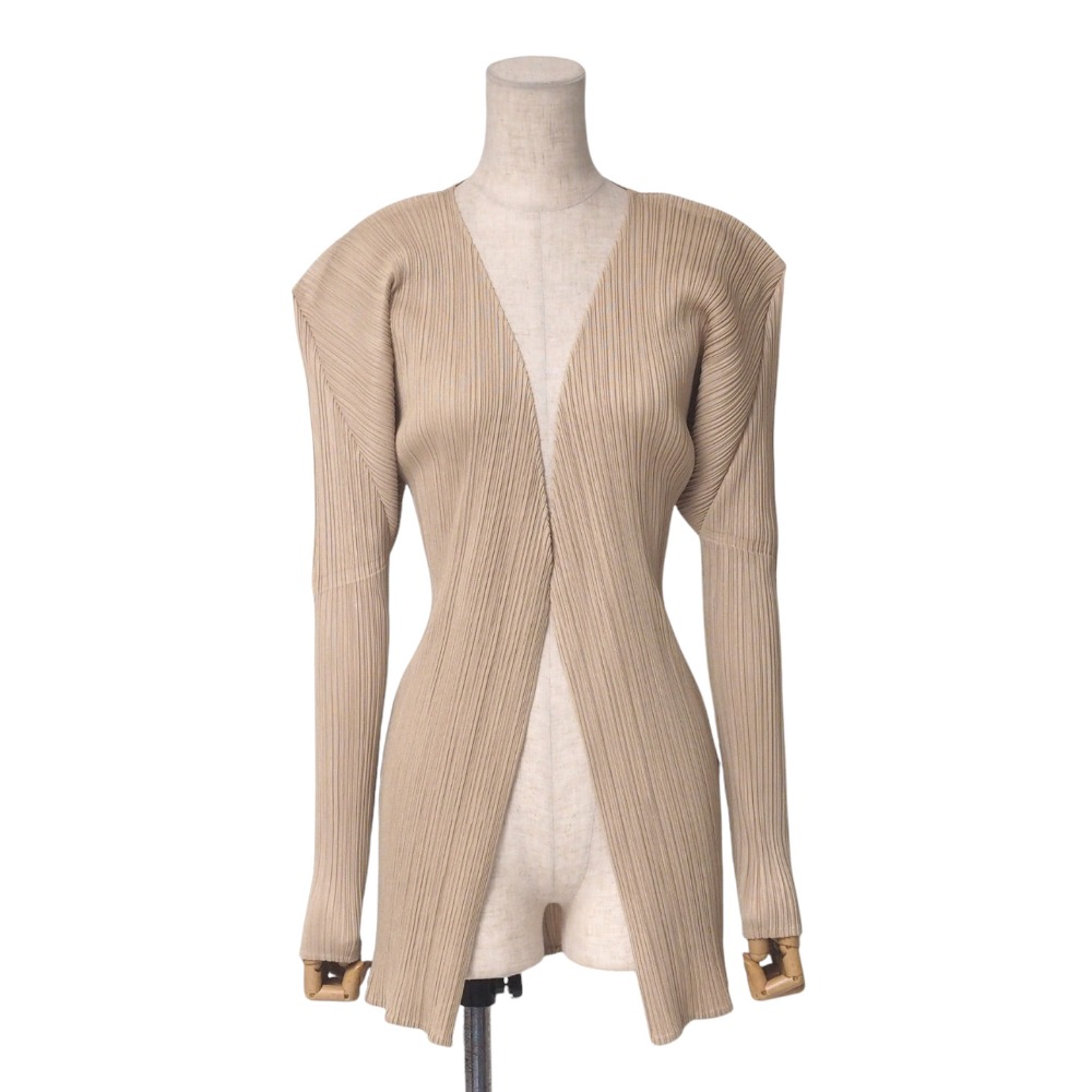 美品　イッセイ　ミヤケ　プリーツプリーズ　カーディガン　ベージュ 楽天市場】プリーツプリーズ イッセイミヤケ プリーツ カーディガン 紫