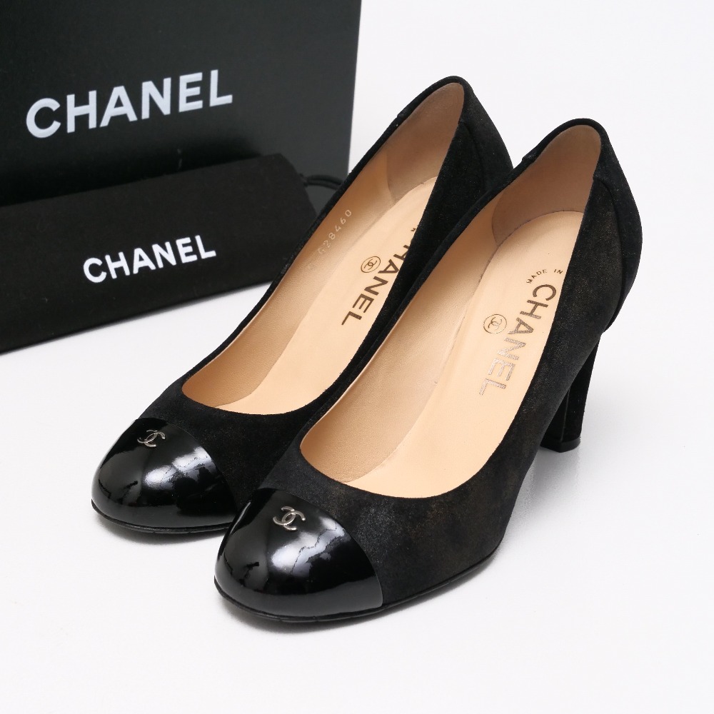 CHANELシャネル　リボン付きパンプス　37.5 CHANEL - CHANEL シャネル パンプス サイズ37 C ココマーク
