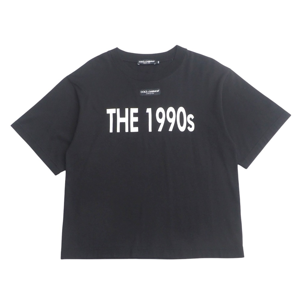 ■美品■DOLCE\u0026GABBANA ドルチェアンドガッバーナ 半袖Ｔシャツ 大いさXXS THE1990s クロップド丈 トップス イタリア製 ブランド名古着【中古】20250514/RA4695 Tシャツ・カットソー-レディースファッション
