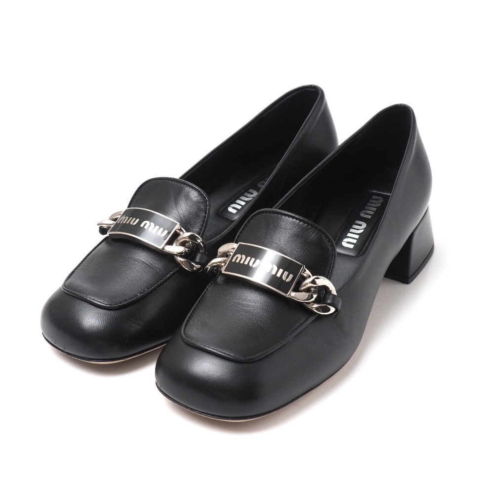美品　miu miu ウイングチップローファー　36サイズ　ミュウミュウ MIU MIU(ミュウミュウ) / ローファー/36/BRW// | 中古品の販売