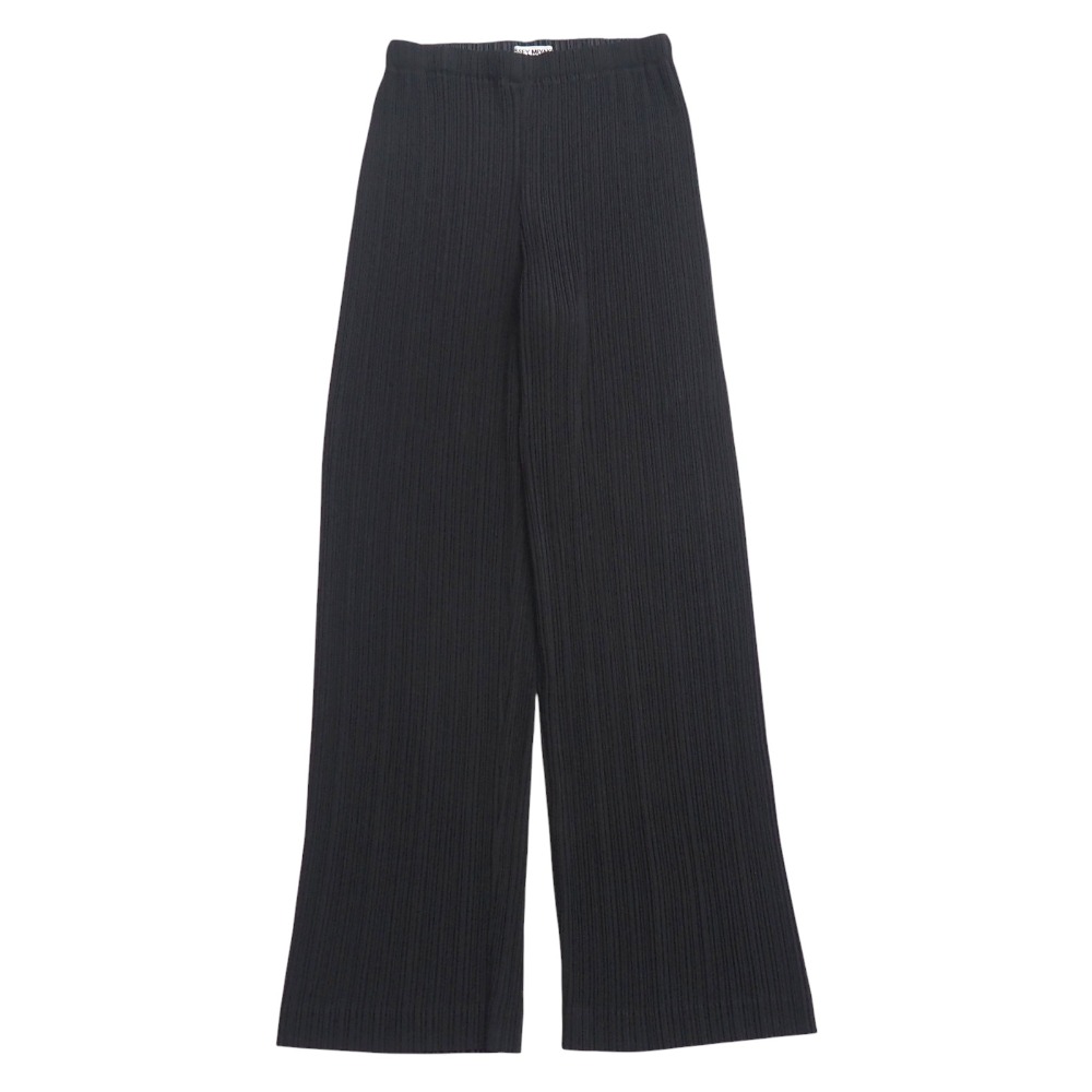 ■美品■ISSEY MIYAKE イッセイミヤケ ヴィンテージ パンツ サイズS 90’S プリーツ ストレート ロングパンツ ブラック ブランド古着【中古】20250917/RA6122