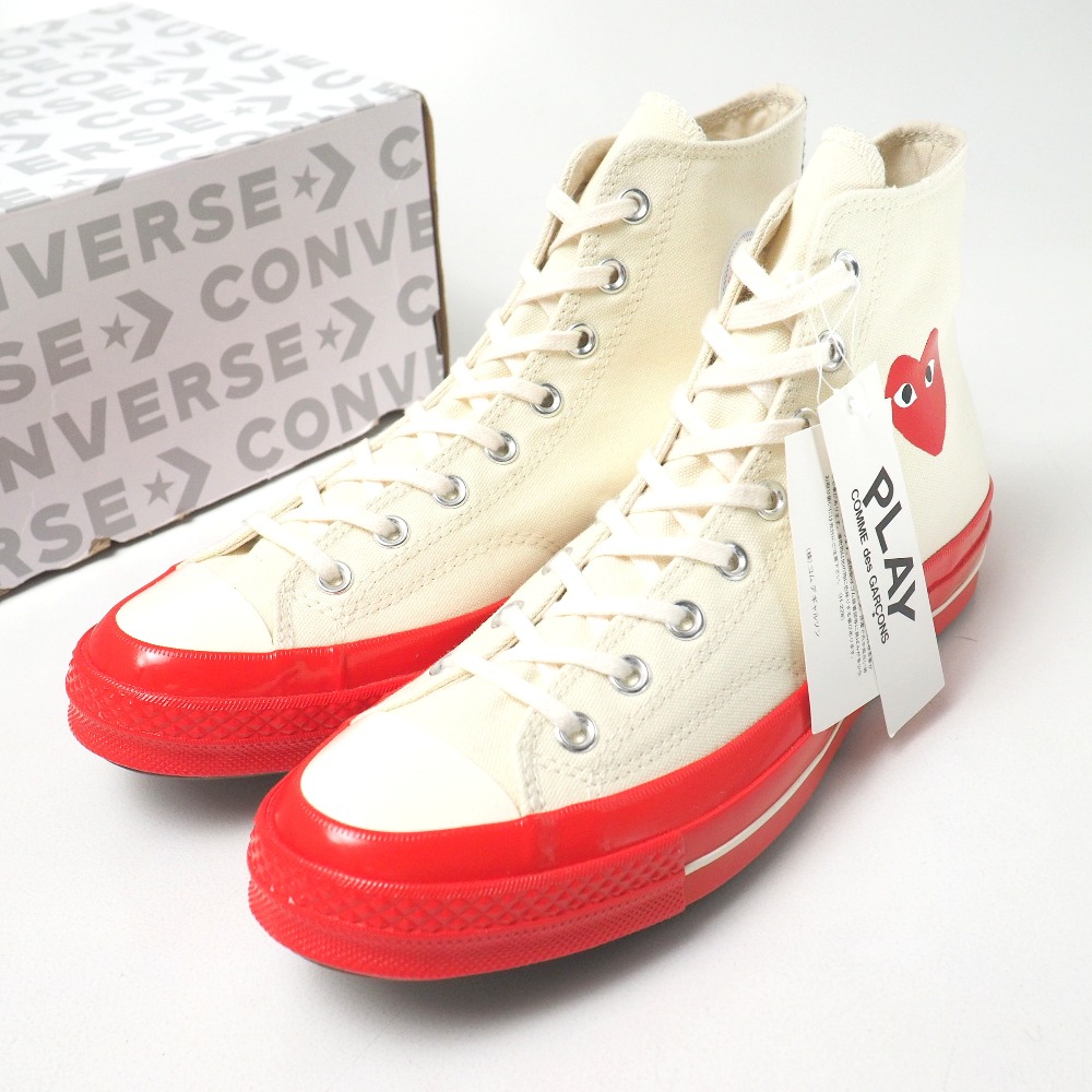 ■未使用品■PLAY COMME des GARCONS × CONVERSE プレイコムデギャルソン × コンバース CHUCK 70 CDG HI スニーカー サイズ10 チャックテイラー ハート ハイカット【おすすめ】 20250930/RA6129