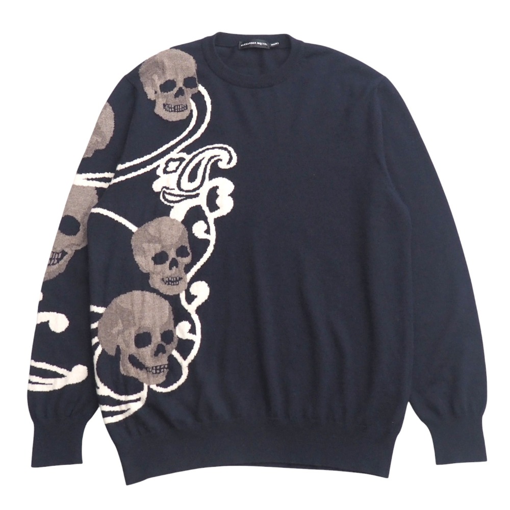 ☆最終値下げ☆アレキサンダー・マックイーン　AMO刺繍 ニット　メンズ L～XL アレキサンダーマックイーン スカルニット メンズ SIZE M