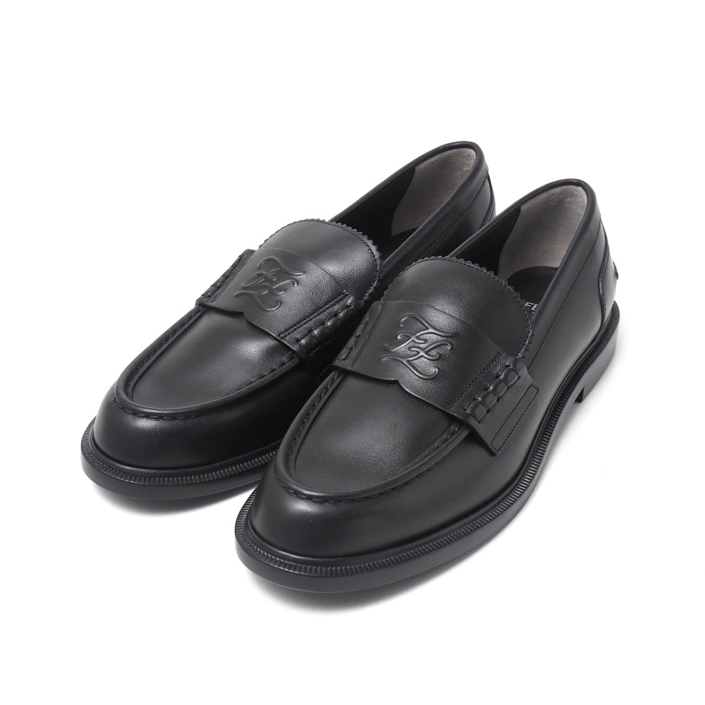 楽天市場】【中古】Fendi フェンディ 7D1579 オーロック ローファー 黒